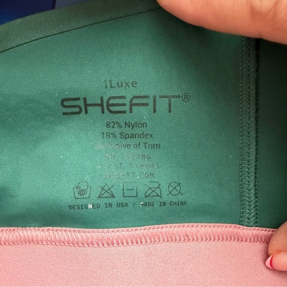 SHEFIT Green and Pink Sports Bra size 1luxe - Picture 5 of 5